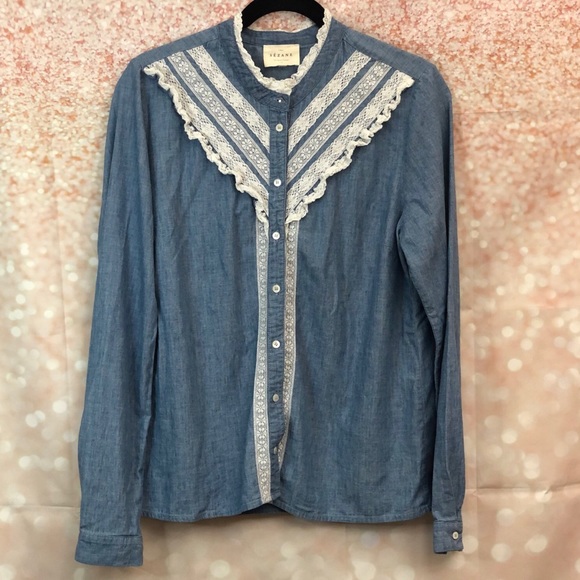 🦄SOLD🦄 NWOT Sezane | Laure Shirt - Picture 2 of 16